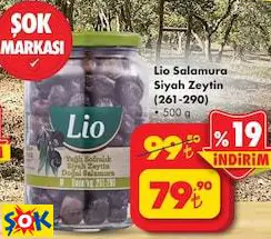 LİO SALAMURA SİYAH ZEYTİN (261-290) 500 G